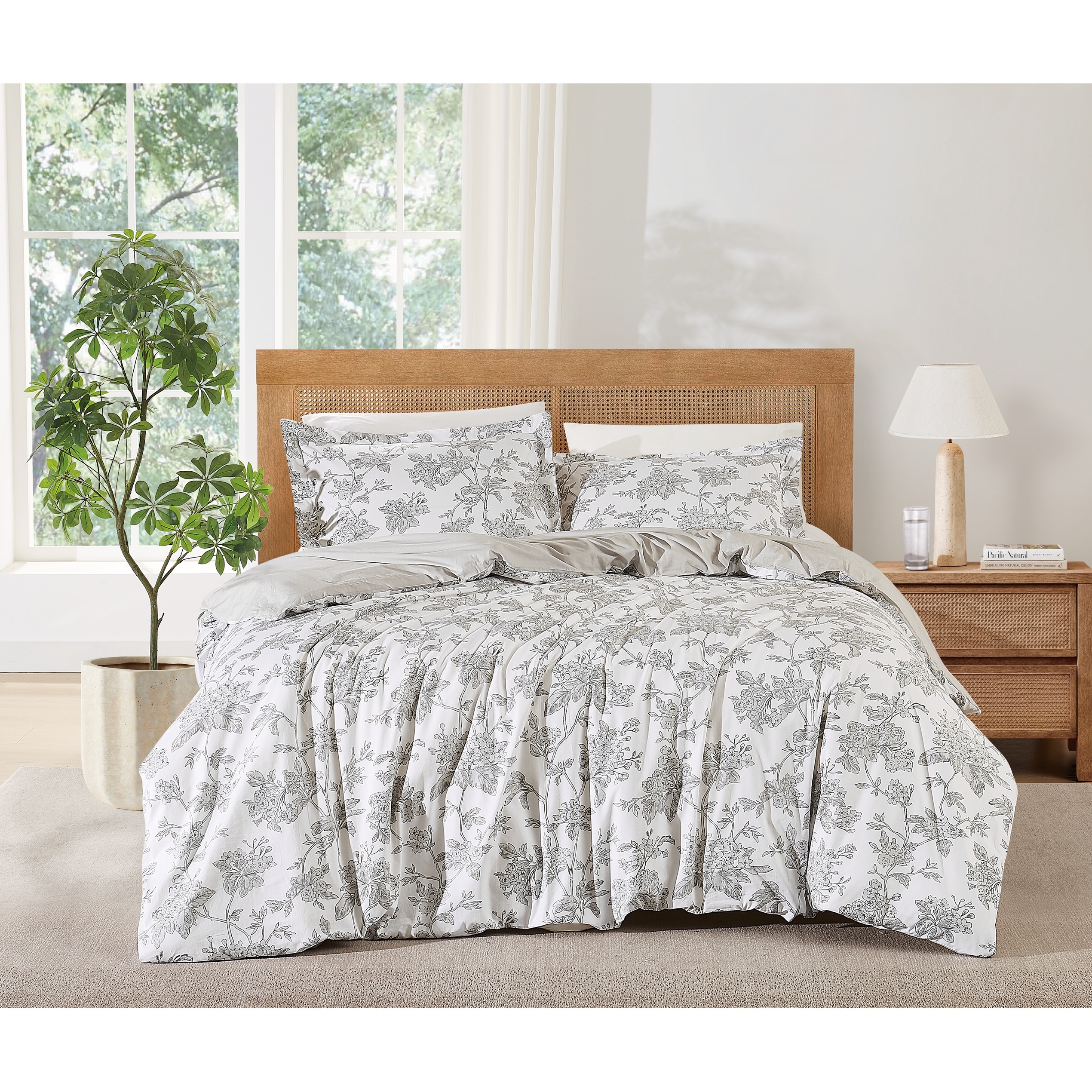 Brooklyn Loom Mila Floral Cotton Duvet Cover Set