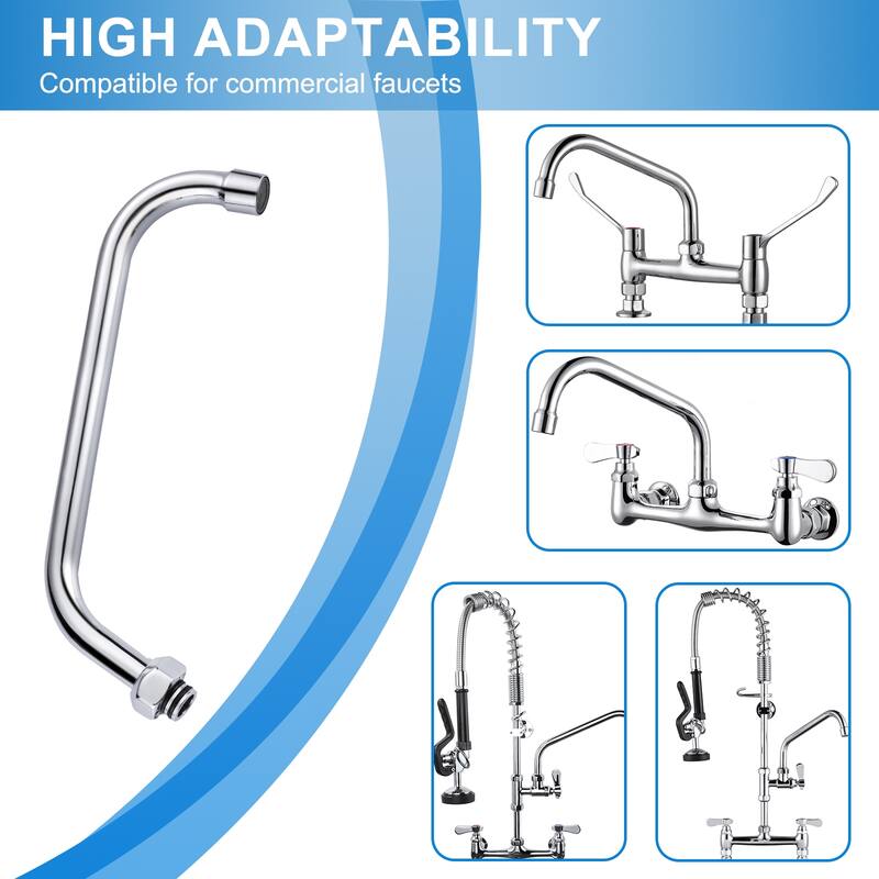 WOWOW Commercial Faucet Swivel Spout Replacement in Polished Chrome