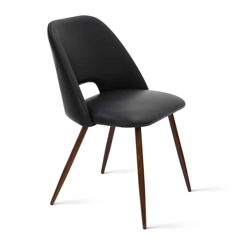 Modern Cutout Back Dining Chair with gFaux Leather (Set of 4)