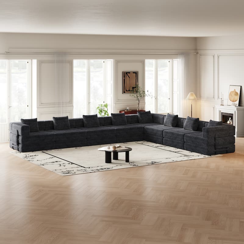 Oversized Corduroy Modular Splicing Sectional Sofa, Freely Combined