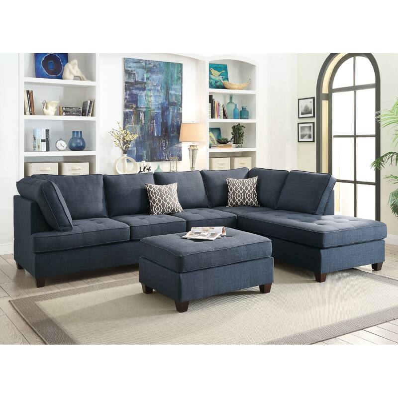 2 Piece Fabric Sectional Sofa