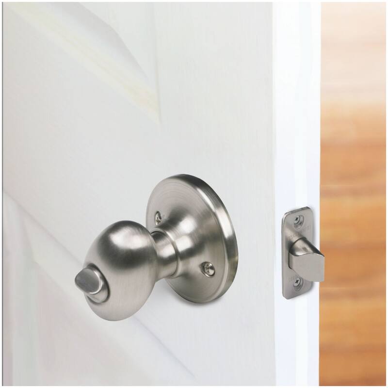 Design House Egg Series Privacy Knob Fits Doors 1-3/8" to 1-3/4" Thick