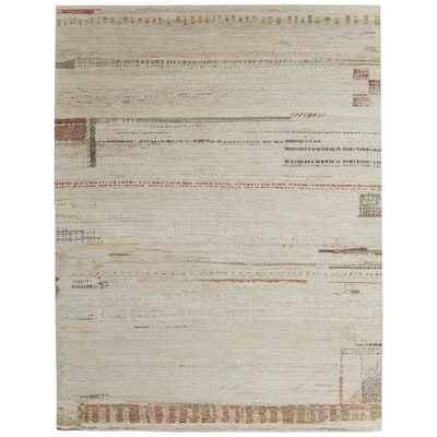Grand Bazaar Devora Hand Knotted Abstract Modern Area Rug
