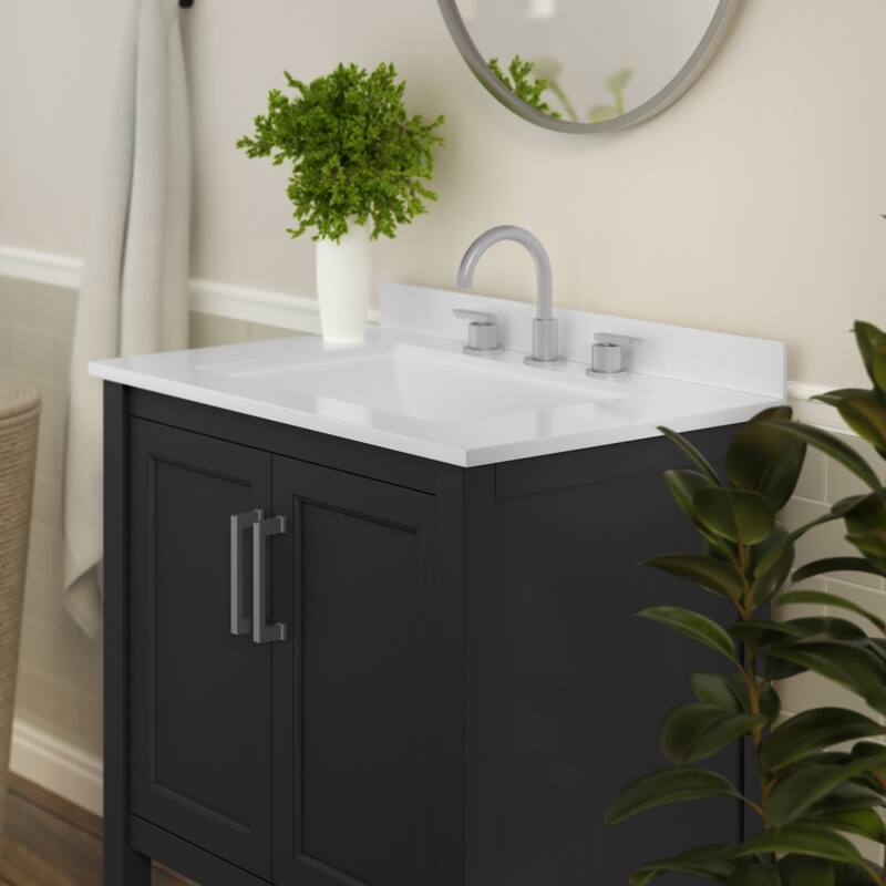 Bathroom Vanity with Undermount Sink and Open Storage Shelf