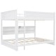 preview thumbnail 4 of 26, Solid Wood Bunk Bed with Bookcase and USB Ports, Queen Over Queen Bunk Bedframe with Storage Shelves and Ladder