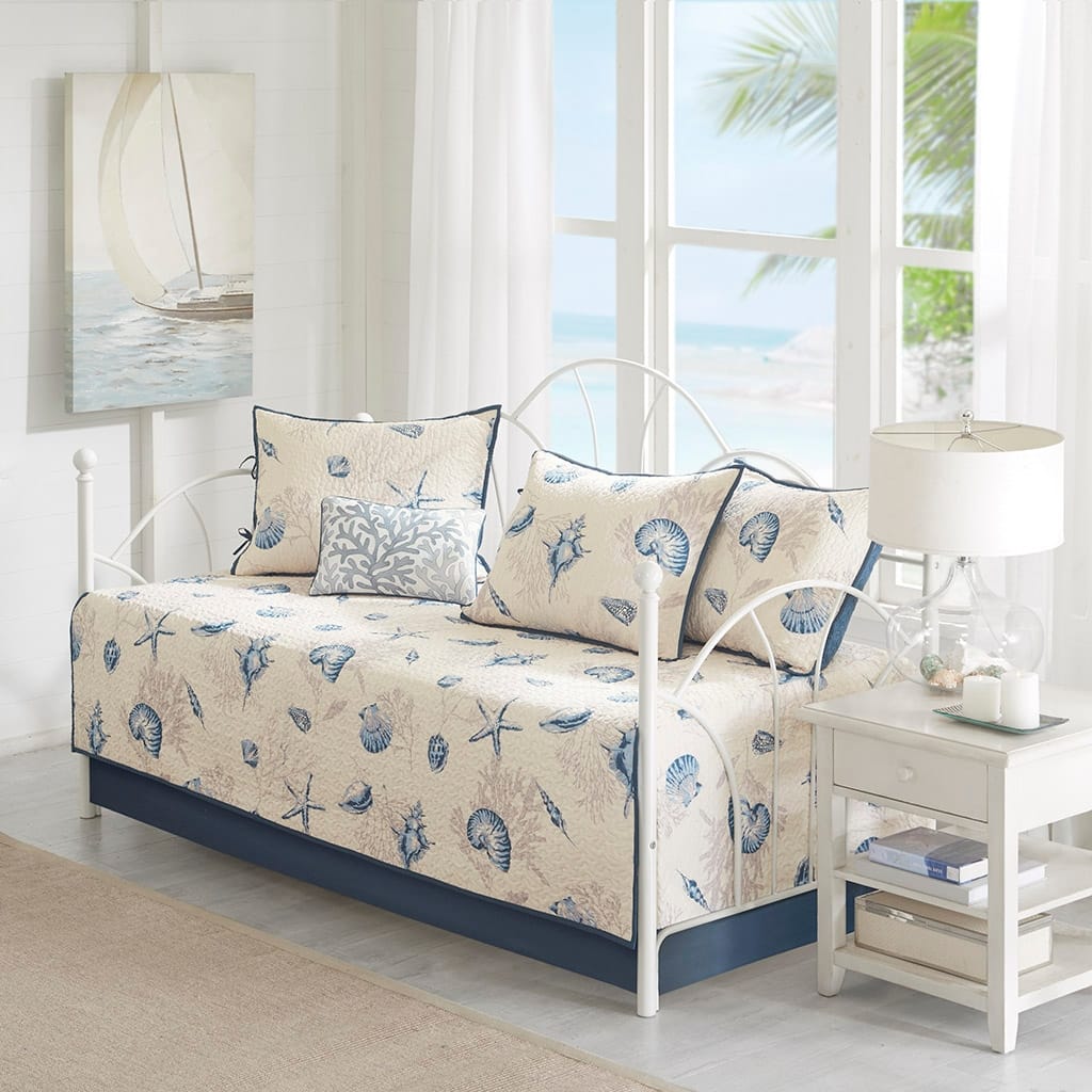Madison Park Nantucket Blue 6-Piece Daybed Set