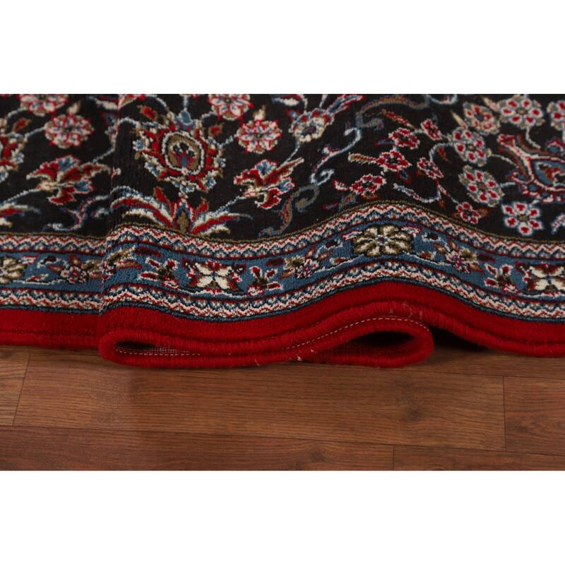 Traditional Red Kashan Turkish Area Rug Bedroom Machine-Made Carpet - 9'8" x 13'4"