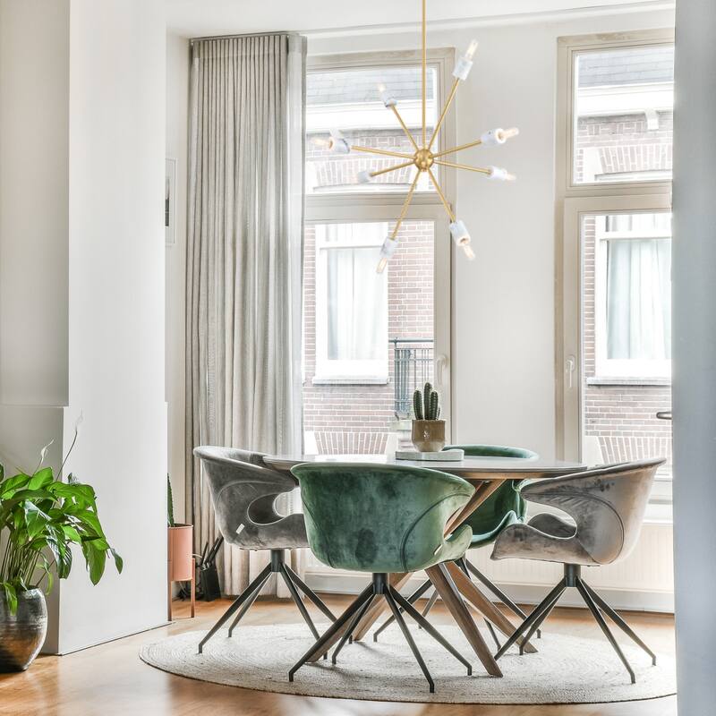 Designers Fountain D304C-8CH Star Dust 8 Light 28" Wide Sputnik