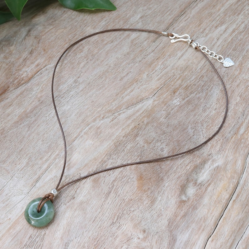 Novica Handmade Noble Core Jade Pendant Necklace