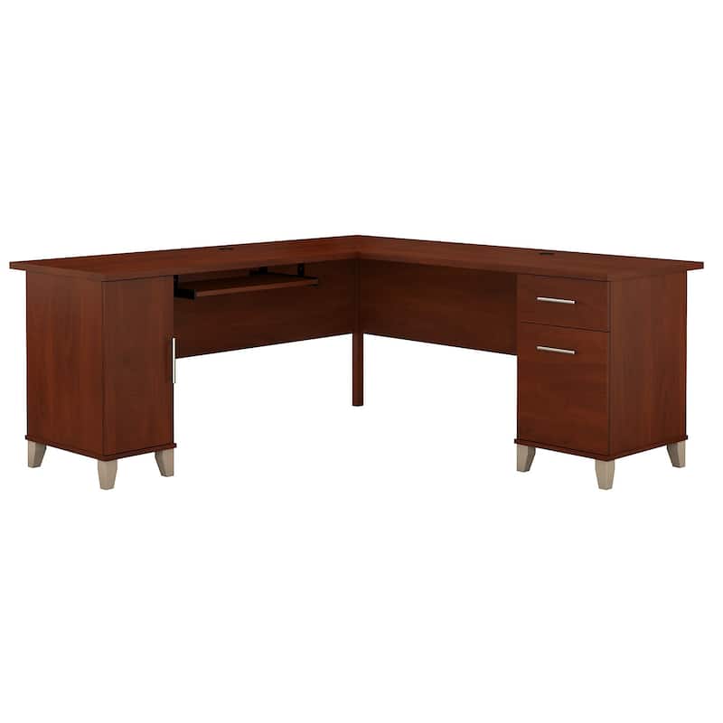 Somerset 72W L Shaped Desk with Storage by Bush Furniture