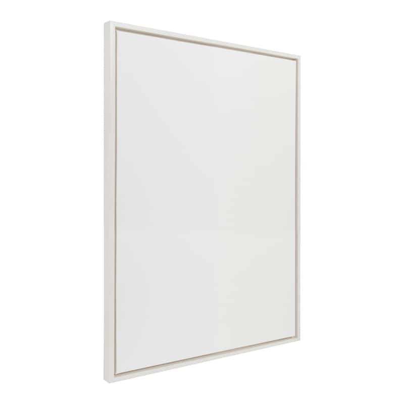 Kate and Laurel Sylvie Blank Framed Canvas - 28x38 - White