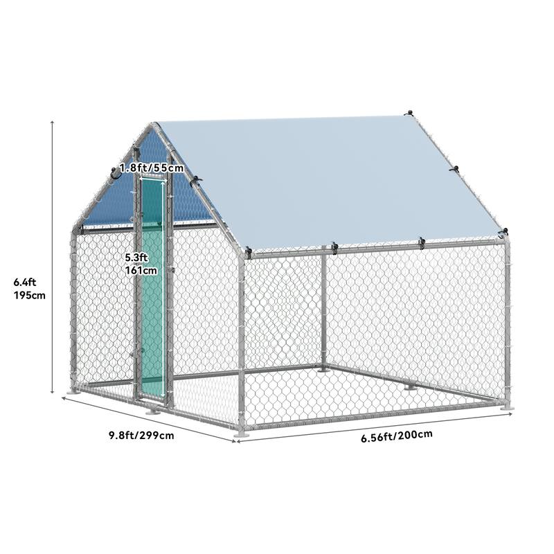 Moasis Outdoor Steel Chicken Run with Lid