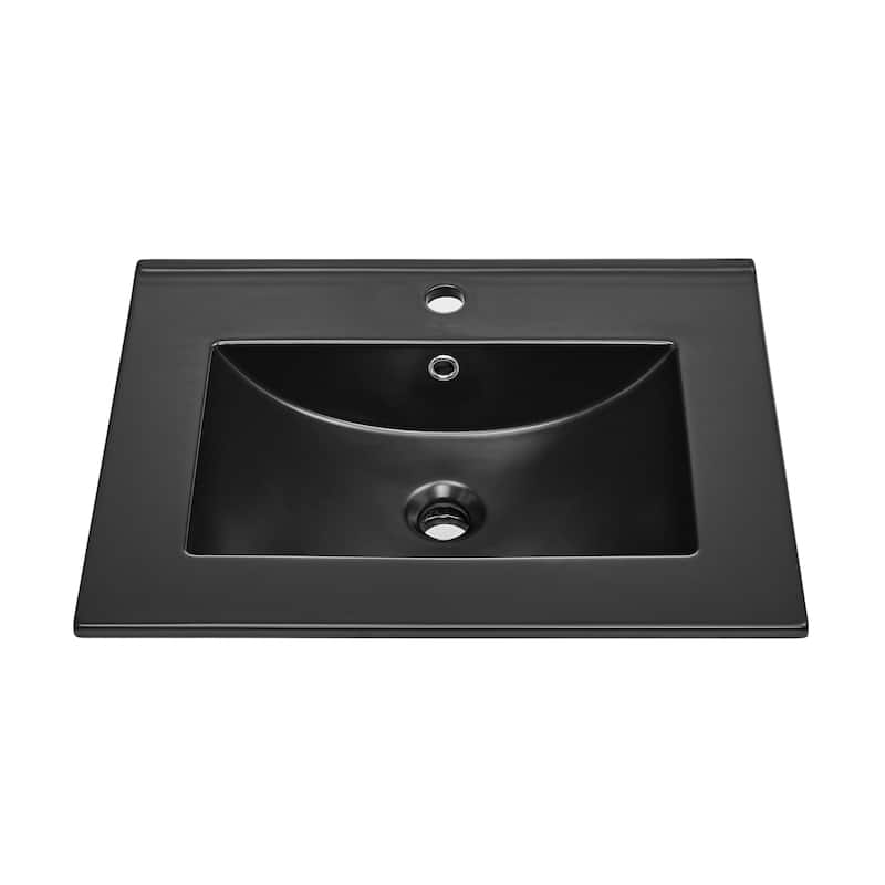 Swiss Madison Ceramic Vanity Top 24" with Single Faucet Hole