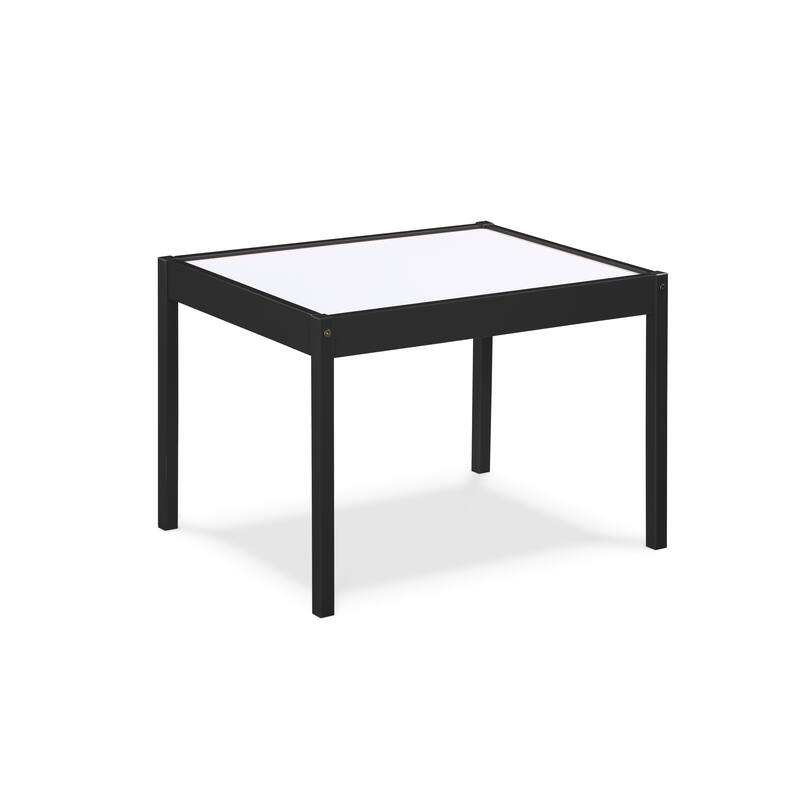 Kids Dry Erase Table and Chair Set, 3-Piece Solid Wood Set for Art, Homework, and Games