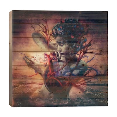 Blossom Print On Wood by Mario Sanchez Nevado - Multi-Color