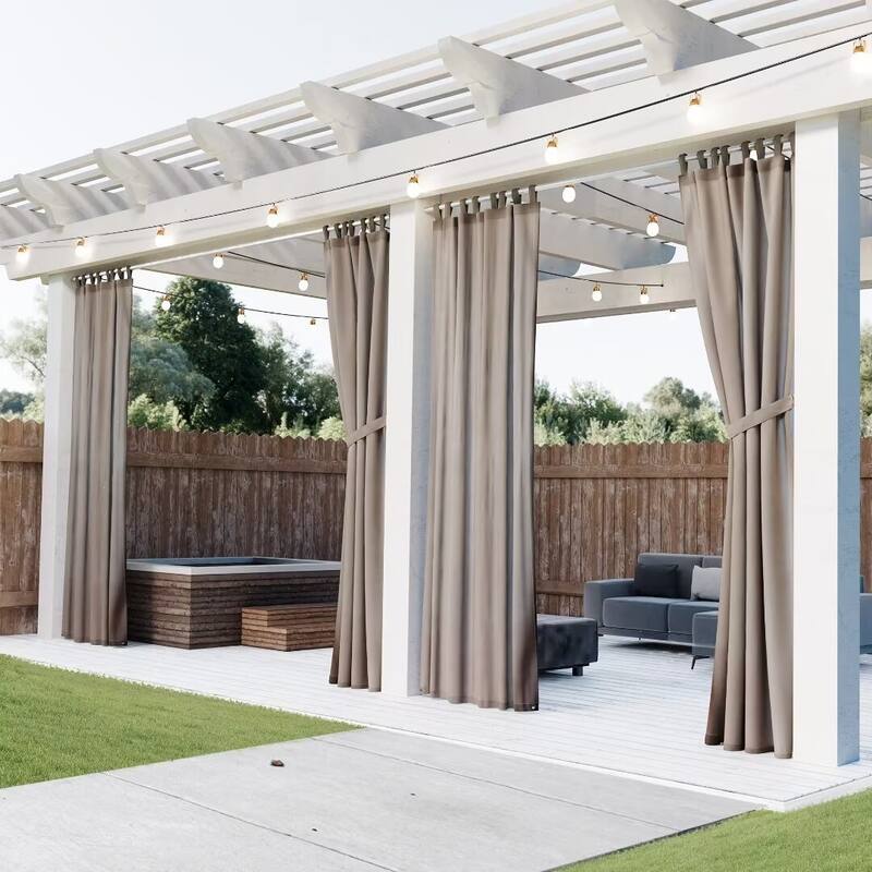 Wonderland Solid Tab Top Outdoor UV Protected Privacy Panel - 52"Wx84"L