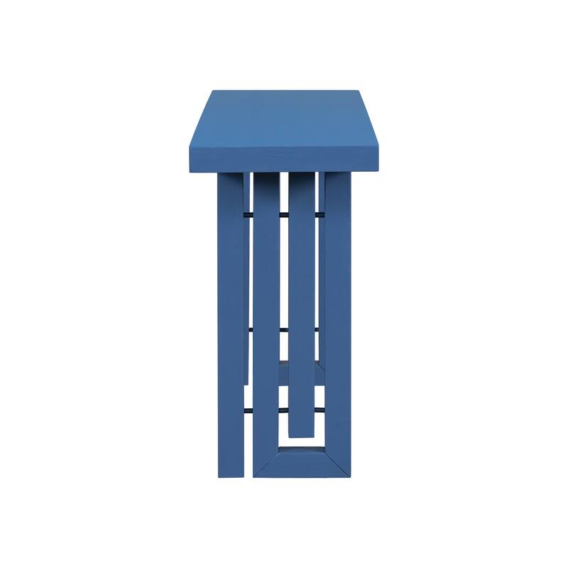 Oaksy Veneer Console Table with Distinctive Side Shapes