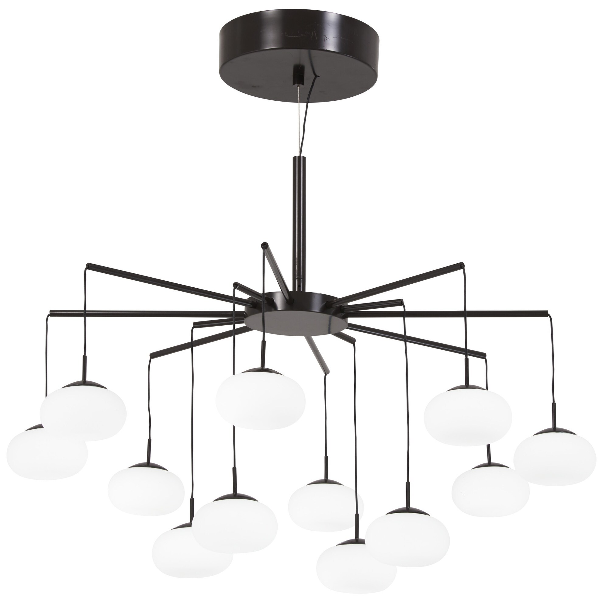 Kovacs P8238-671-L  George's Web 25-3/4" Wide Integrated LED Chandelier with Etched Glass Shades - Chandeliers For Bedrooms by Overstock.com