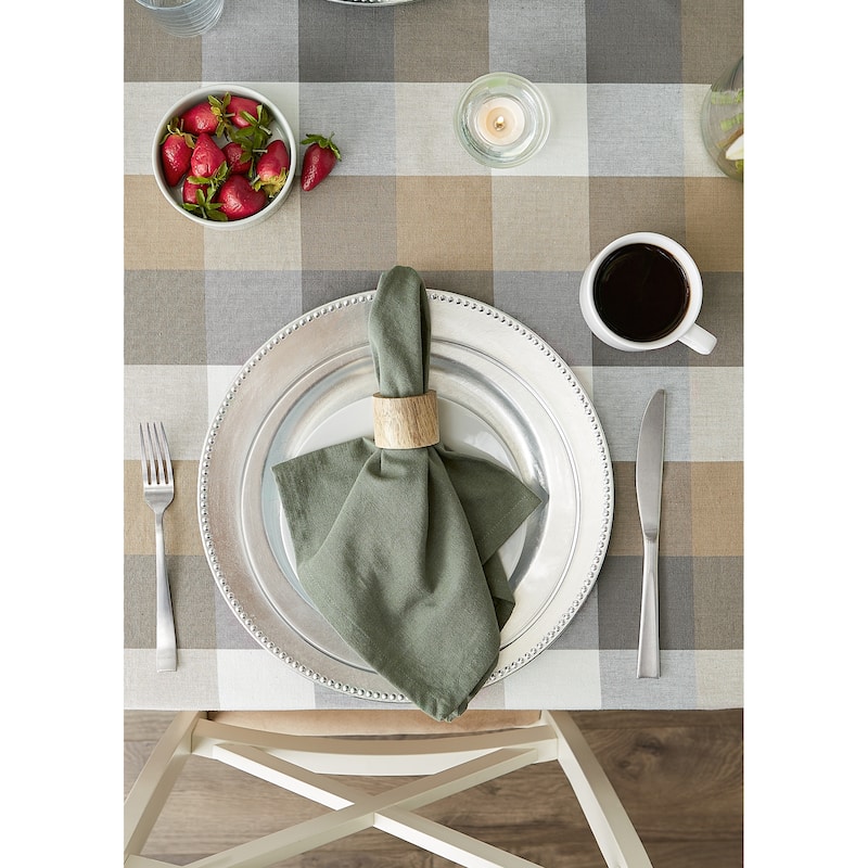 DII Tri Color Check Tablecloth 70 Round