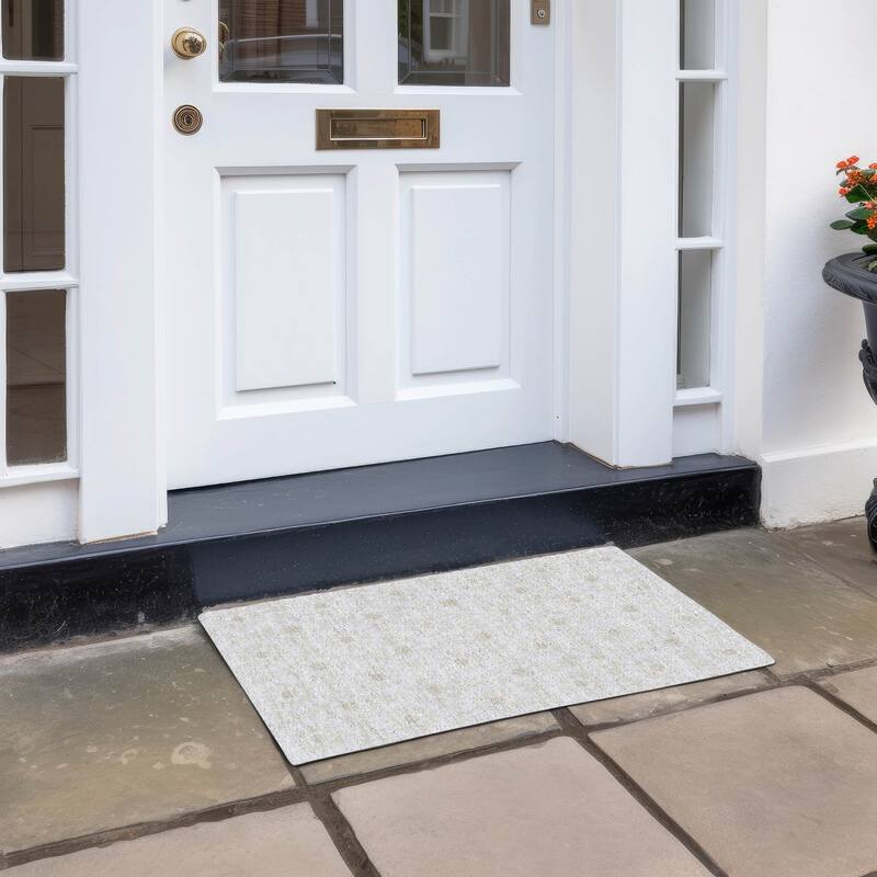 Machine Washable Indoor/ Outdoor Chantille Morrocan Boho Rug - Ivory - 1'8" x 2'6"