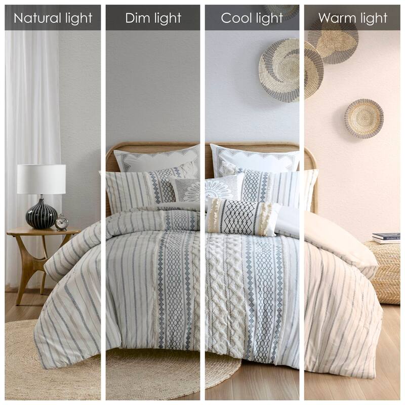 GDF Studio - Imani Cotton Printed Comforter Set with Chenille Detailing
