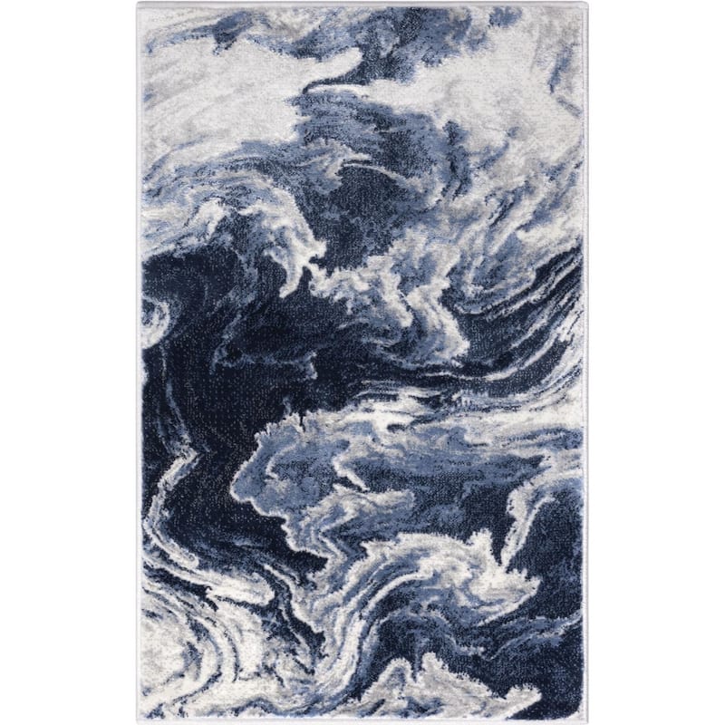 Luxe Weavers Marble Abstract Clouds Swirl Area Rug
