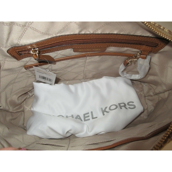 aria jacquard signature shoulder bag