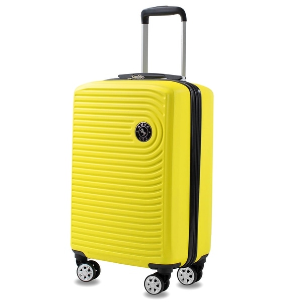 yellow suitcase carry on