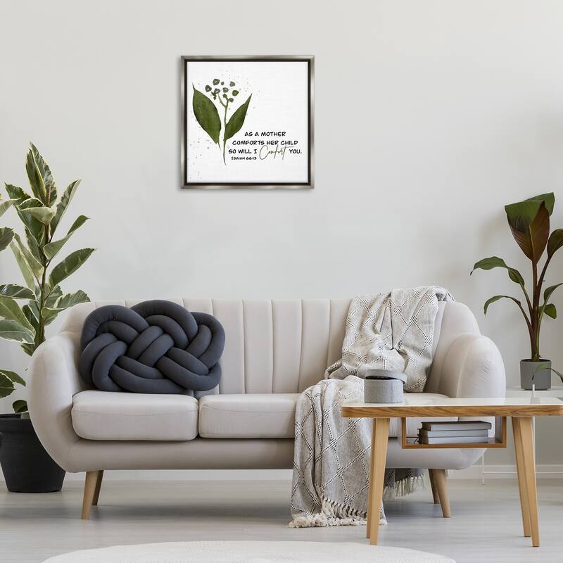 Stupell Proverb & Abstract Flower Framed Floater Canvas Wall Art Design By Amber Clarkson