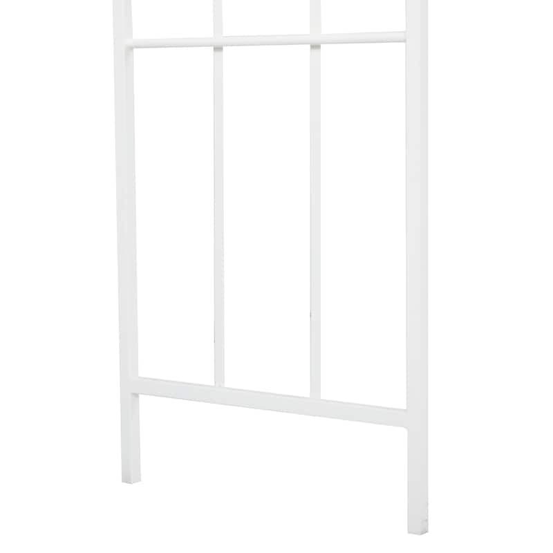 Metal Indoor Outdoor Arched Garden Arbor with Lattice Work Sides - Black or White - Roche River Decor