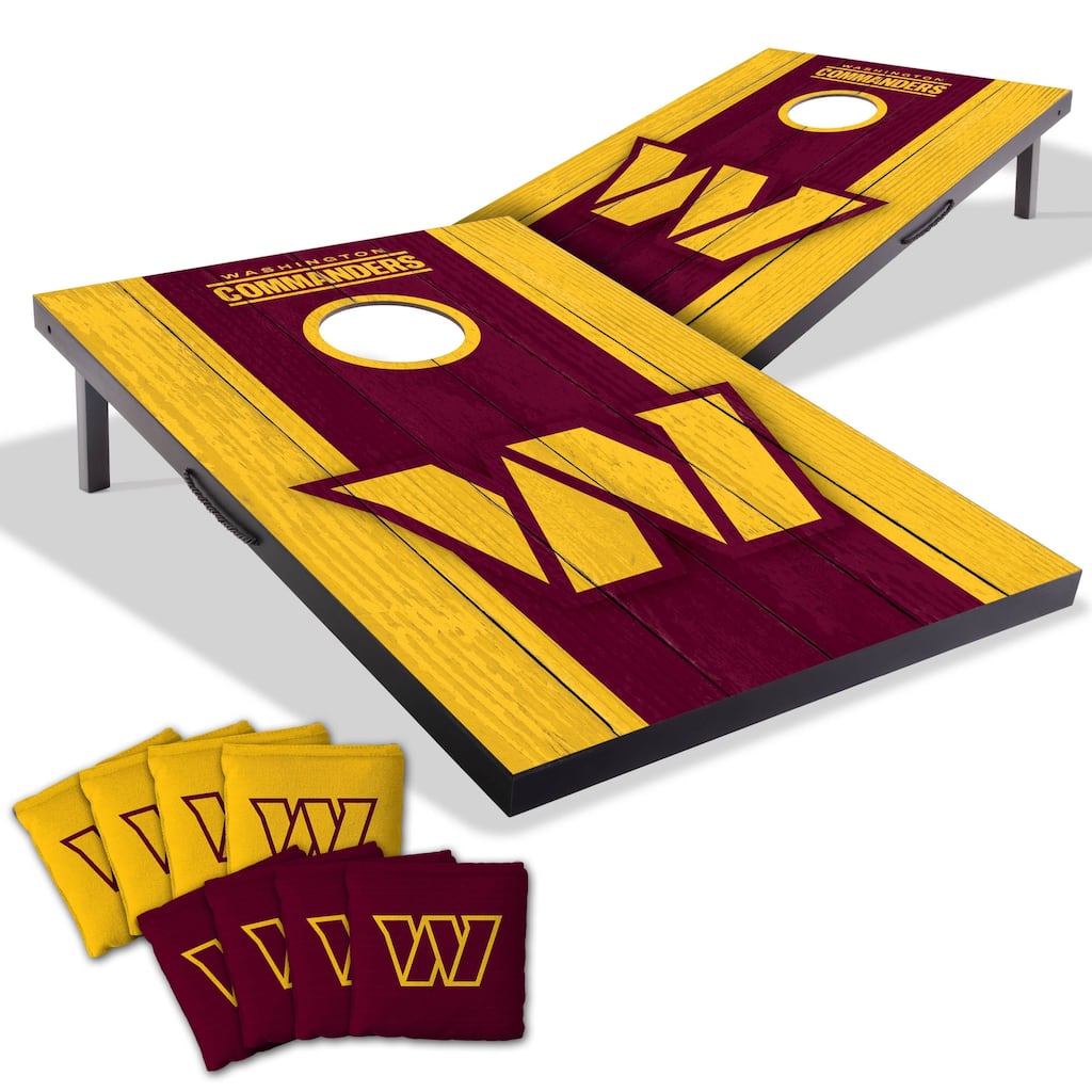 Washington Commanders NFL Compact 2x3 Tailgate Cornhole Board Set