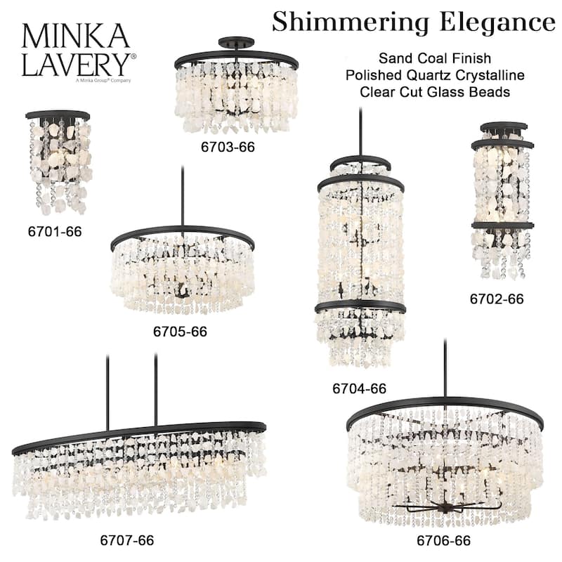 Minka Lavery 6705 Shimmering Elegance 5 Light 28" Wide Crystal