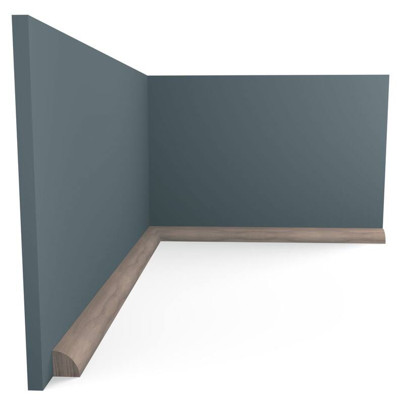 WM106: 11/16-in D x 11/16-in W x 96-in L Americraft Solid Hardwood Stain Grade Quarter Round