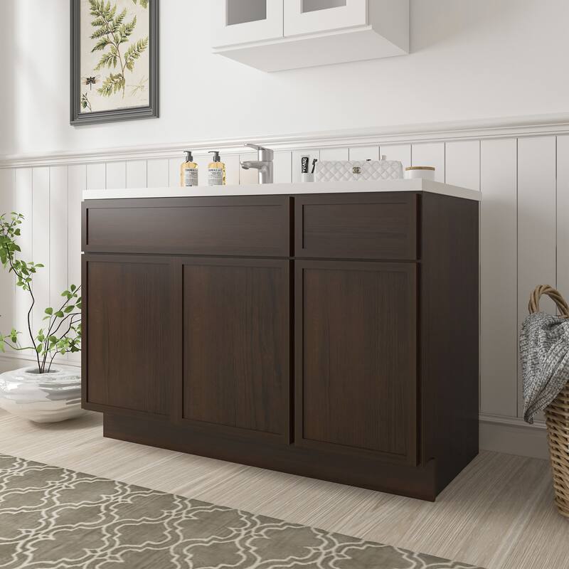 Vanity Art 45" Birch Freestanding Bathroom Vanity Cabinet without Top