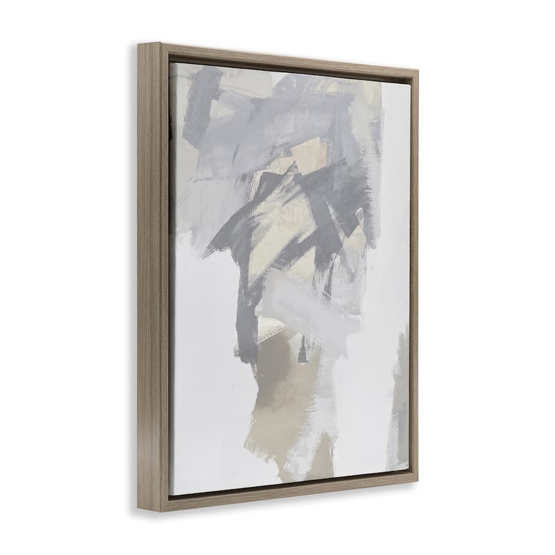 Stupell Elegant Contemporary Grey Shades Framed Floater Canvas Wall Art Design By Rachel Springer