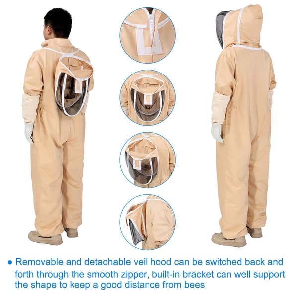Beekeeping Suit 3 Layer, Ventilated Bee Suit For Professional Beekeeper Honeybee