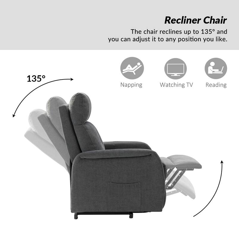 Elisa Power Remote Lift Assist Recliner Set Of 2 with Metal Base