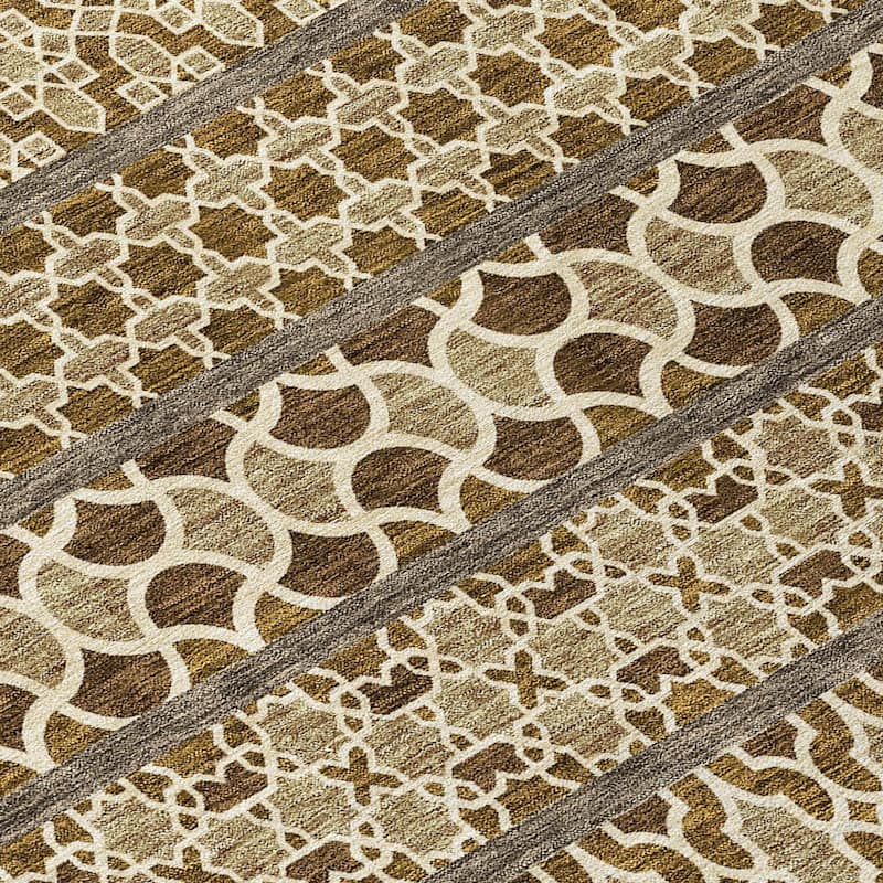 HomeRoots Quatrefoil Transitional Rectangle Outdoor Rug