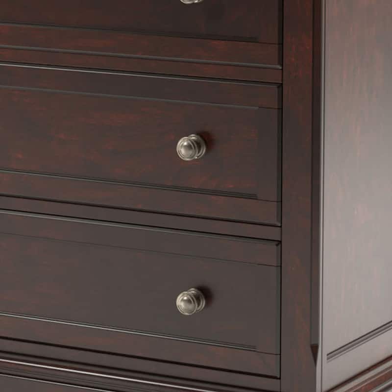 Barelle Transitional Dark Cherry 5-Drawer Solid Wood Chest by Furniture of America