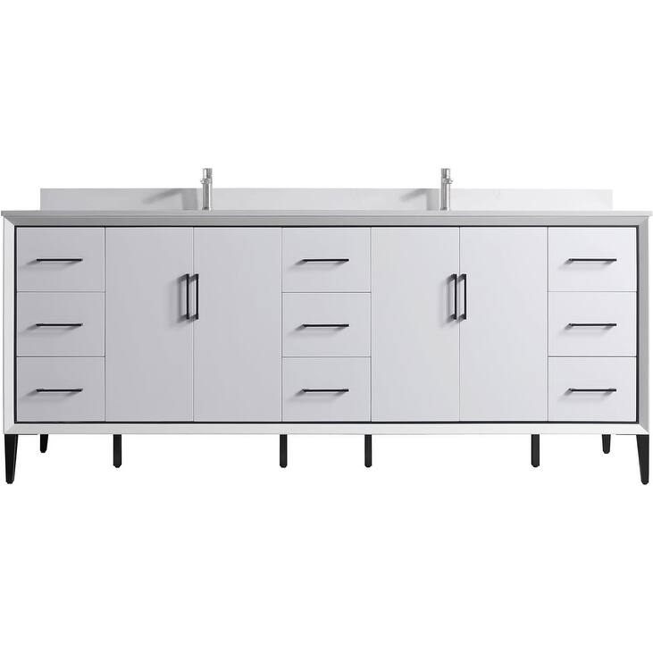 VSD Freestanding Shaker Bathroom Vanity with Cultured Marble Sink