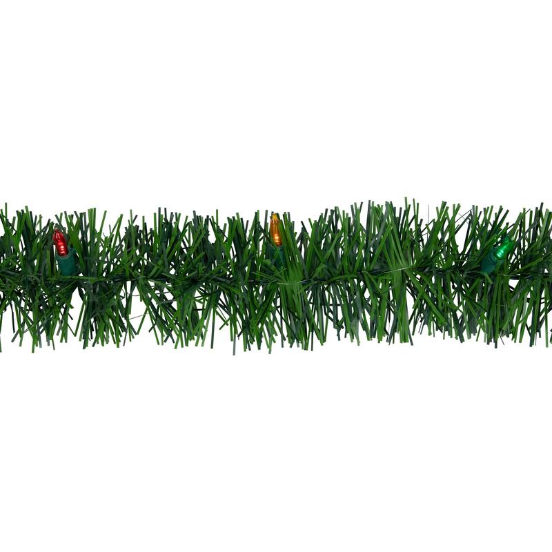 LED B/O Pine Artificial Christmas Garland 18' Multicolor Lights