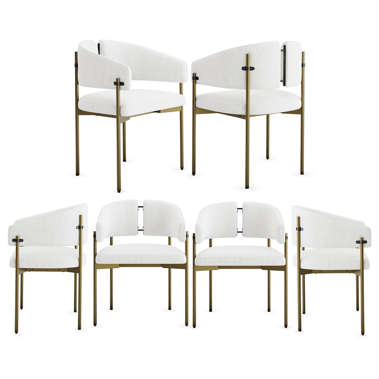 Classic and Luxurious Barrel Dining Chairs with Arms