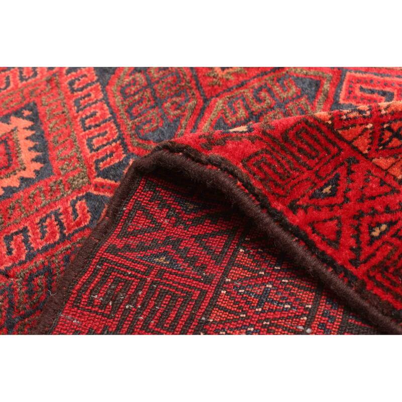 ECARPETGALLERY Hand-knotted Teimani Red Wool Rug - 2'8 x 4'9