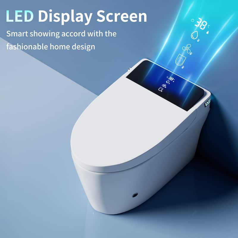 Smart Ceramic Toilet: Heated Seat , Hot Air Drying And Multiple Wash Modes for Ultimate Comfort