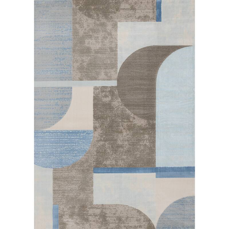 HomeRoots Geometric Modern Rectangle Area Rug - 8' X 11'