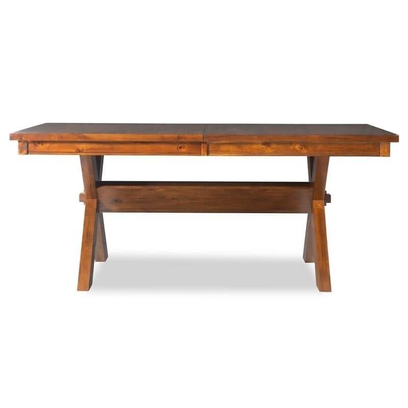 Kraven Brown Rustic Wood Farmhouse 9 Piece Dining Set