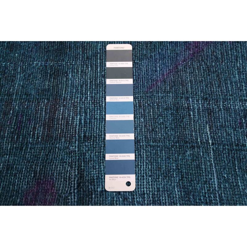 ECARPETGALLERY Hand-knotted Color Transition Dark Teal Wool Rug - 5'1 x 11'10