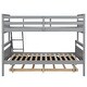 preview thumbnail 11 of 12, Twin over Full Wood Bunk Bed with Sloping Ladder,Twin Size Trundle Under,Sweden Style