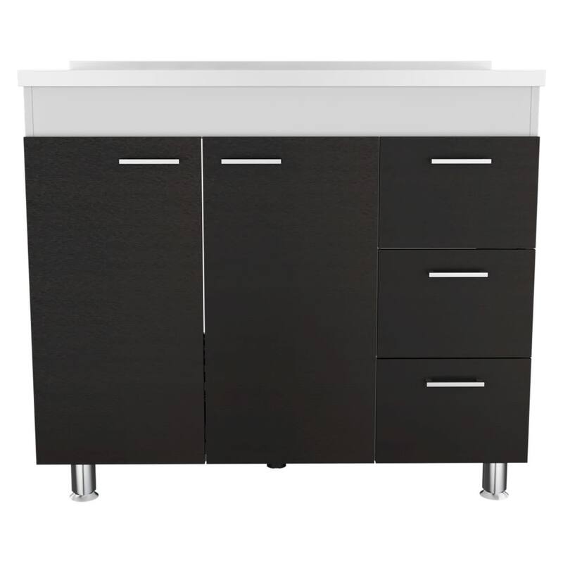 Utility Sink for Kitchen, Dining Room, White / Black,Easy To Assemble - Black