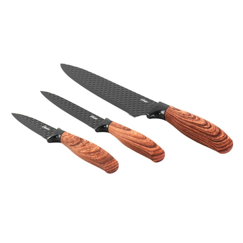 Oster Gunderson 3 Piece Black Stainless Steel Cutlery Set - Black - 3 Piece